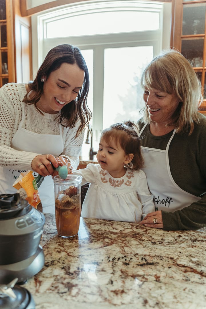 family nutrition with mom and toddler